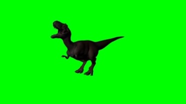 恐龙影子绿幕抠像特效视频素材