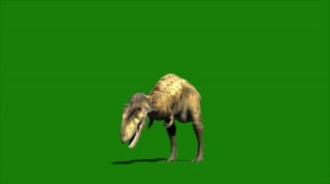 恐龙动作特写绿屏抠像特效视频素材