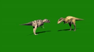 恐龙动作特写绿屏抠像特效视频素材