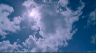 晴朗天空蓝天白云太阳光视频素材