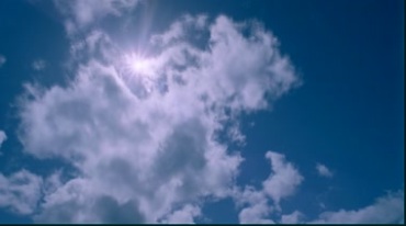 晴朗天空蓝天白云太阳光视频素材