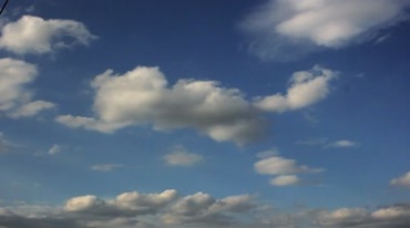 蓝天云彩飘过实拍视频素材
