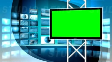 虚拟直播间主持电视屏幕绿幕特效视频素材