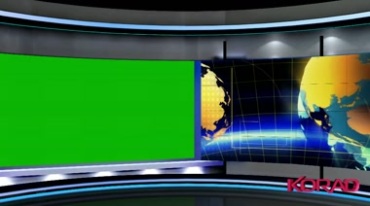 虚拟直播间绿色屏幕显示屏特效视频素材