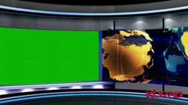 虚拟直播间绿色屏幕显示屏特效视频素材