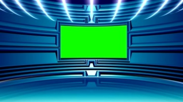 虚拟直播间绿屏显示屏幕特效视频素材