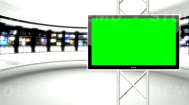 直播间里绿色显示屏幕视频素材