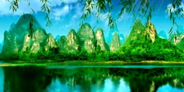 绿水青山桂林山水甲天下美丽风光视频素材