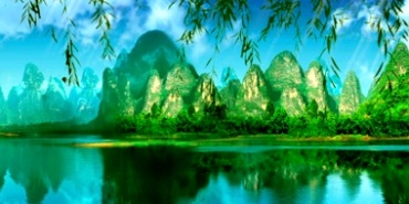 绿水青山桂林山水甲天下美丽风光视频素材