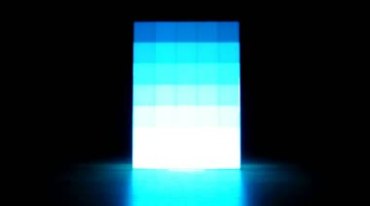 立方体led彩色光源闪烁黑屏特效视频素材