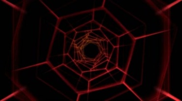 蜘蛛网状通道穿梭前行黑屏特效vj视频素材
