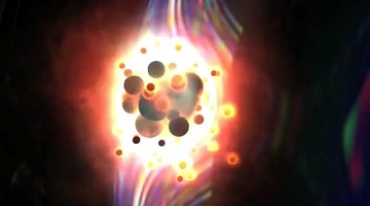 微观原子剧烈反应释放巨大能量视频素材