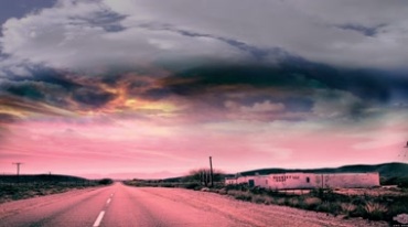 乡村野外公路云彩风云变幻视频素材