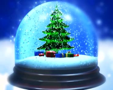 唯美圣诞树雪花玻璃球视频素材