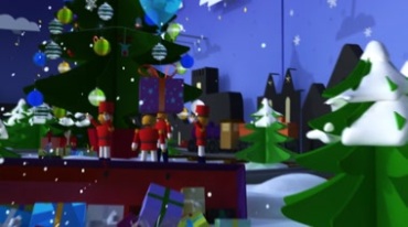 圣诞节儿童卡通动画片视频素材