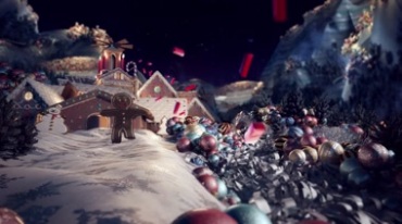 动感圣诞节立体3D创意晚会背景视频素材