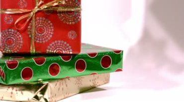 圣诞节礼物礼盒包装视频素材