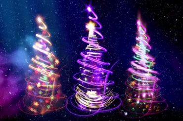 炫彩圣诞树粒子纷飞视频素材