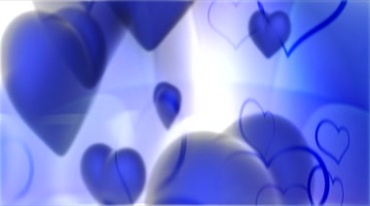 蓝色的心爱心桃心动态背景视频素材
