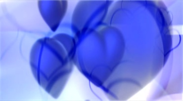 蓝色的心爱心桃心动态背景视频素材