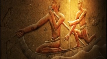 埃及古代壁画壁刻画壁视频素材