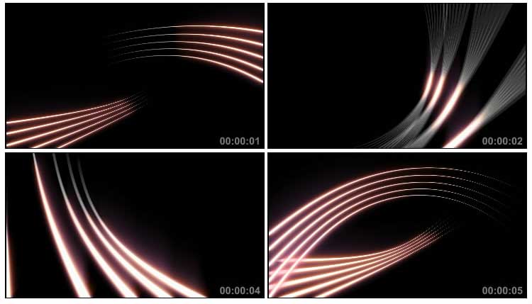 飞跃线条闪亮光线划过黑屏抠像特效视频素材