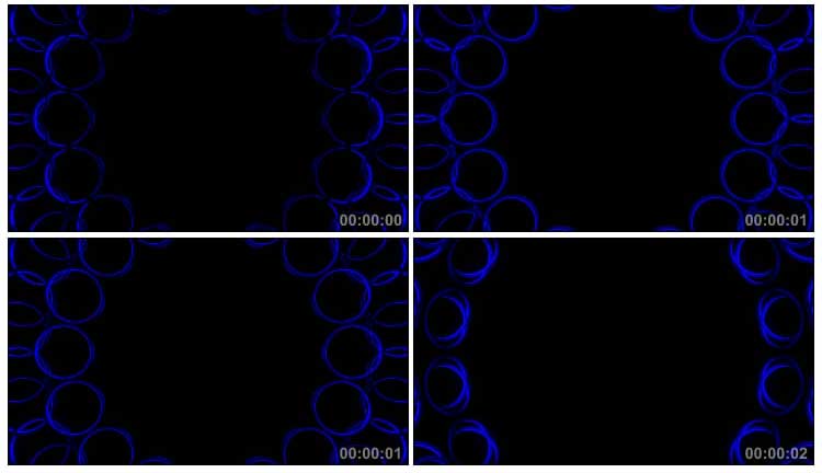 超炫蓝色圆环环圈环绕动态特效视频素材