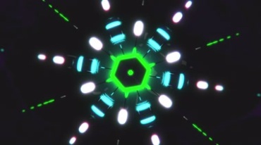 超炫VJ立体绿色图形光线变幻动态特效视频素材