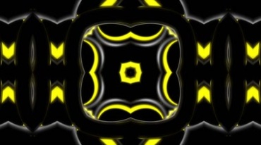 黄色圆环动态闪烁特效（适合夜店酒吧）视频素材