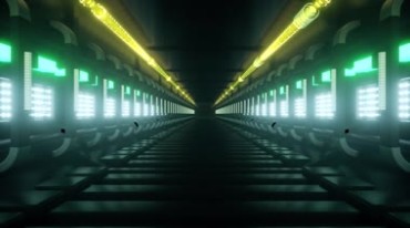 列车地铁地下站台隧道第一视角穿行视频素材