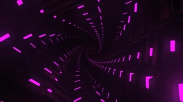 霓虹三维空间隧道特效视频素材