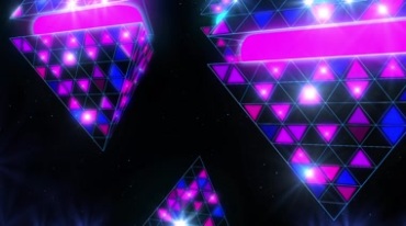 三角锥Led灯光组彩色炫光闪烁舞台背景视频素材