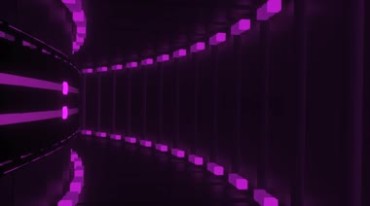 霓虹灯光隧道穿梭穿行视频素材