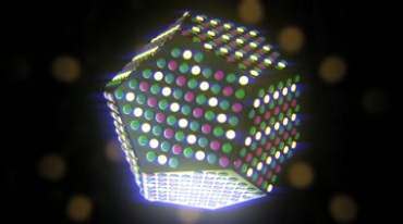 几何球体旋转Led灯光组闪光特效视频素材