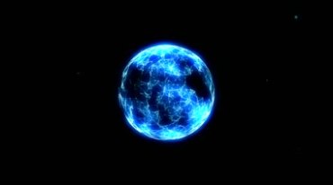 超炫VJ蓝色光球能量波特效视频素材