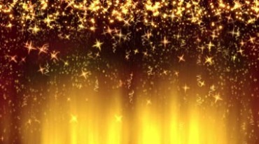 华丽大气金色星星粒子洒落动态背景特效视频素材