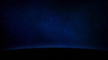 地平线上的蓝色星空夜空视频素材