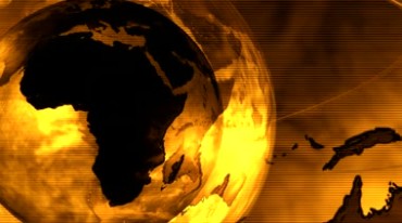 金色地球旋转科技背景视频素材
