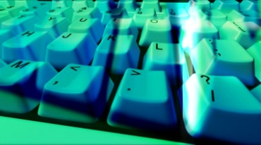 电脑外设键盘按键内穿梭镜头特效视频素材