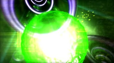 高科技螺旋圆圈绿色光球能量球视频素材