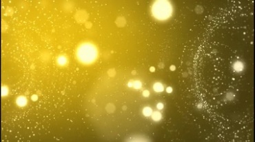 黄色光点光斑粒子飘浮在空中视频素材
