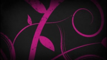 紫色花藤生长动态特效视频素材