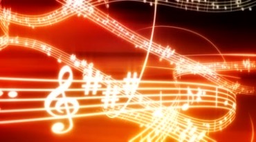 五线谱音乐符号音符音乐艺术动感视频素材