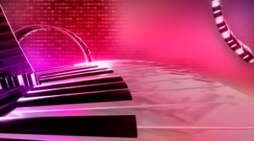 钢琴键盘黑白键乐器动态背景视频素材