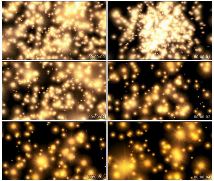 金色闪光粒子爆炸迸发散落视频素材