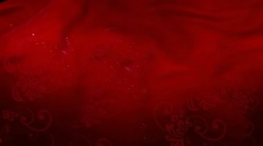 中国传统红色花纹幕布绸布揭幕落下喜庆视频素材