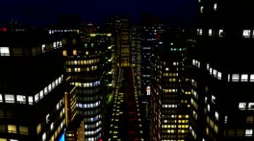城市高楼灯光夜景飞越城市上空动态穿梭视频 19 1080 高清led视频素材下载 城市 Ae256素材网