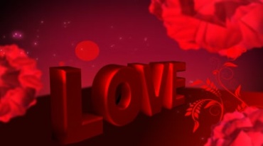 中国传统红色爱情Love表白视频素材
