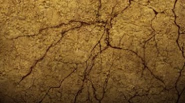 干裂土地黄土地裂缝动态延伸特效视频素材