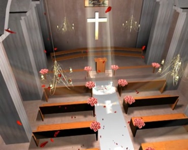 浪漫浓情婚礼结婚神圣教堂视频素材
